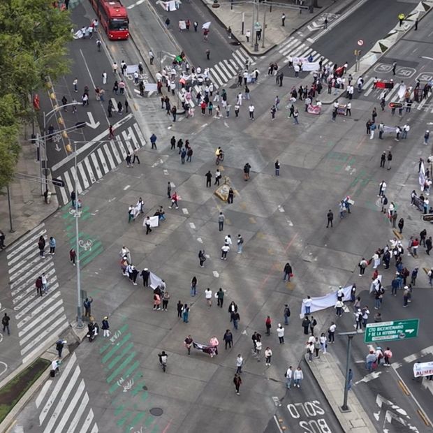 Manifestación desde el aire